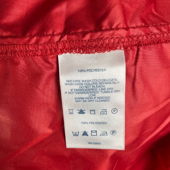 Lands’ End Windbreaker Jacket Womens Small Red Lightweight Zip Up Pockets Active - Picture 8 of 8